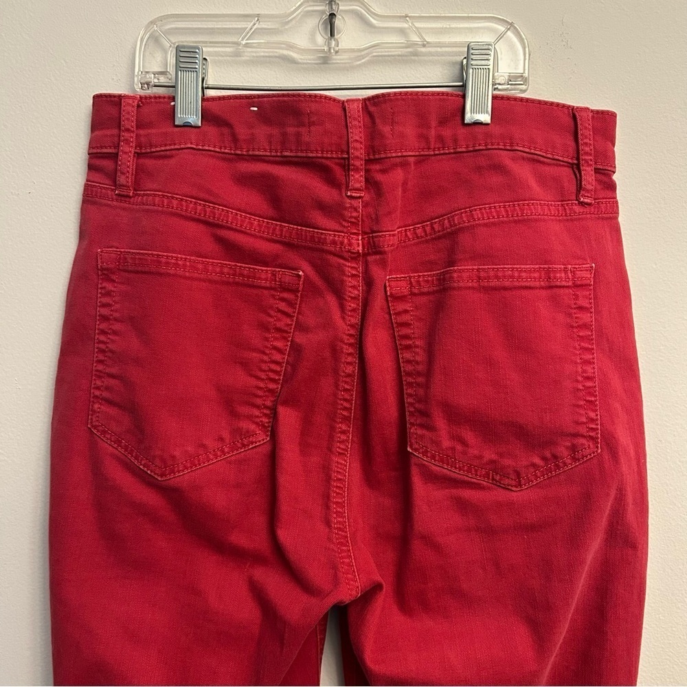 LOFT Red Skinny Jeans With Raw Hem Size 25/0 - Picture 3 of 9
